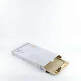 Bandeja Decorativa em Aço Inox - Marfim e Dourado