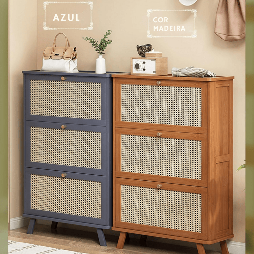 Armário de Sapatos de Bambu