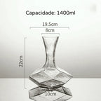 Decanter de Vinho Whisky Vidro Criativo Bar em Casa 1400ml