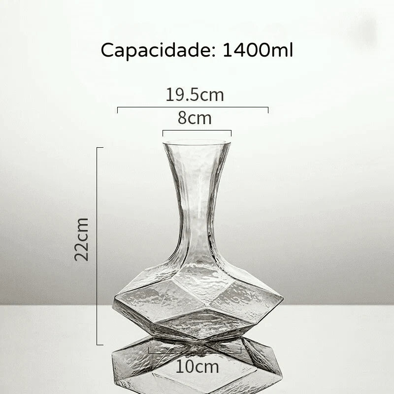 Decanter de Vinho Whisky Vidro Criativo Bar em Casa 1400ml