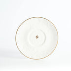 Conjunto de Xícaras de Porcelana com 12 peças - Branco e Dourado