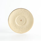 Conjunto de Xícaras de Porcelana com 12 peças - Marfim e Dourado