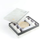 Conjunto de Xícaras de Porcelana com 12 peças - Marfim e Dourado