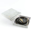 Bandeja De Servir Em Camadas De Aço Inox - Preto e Dourado