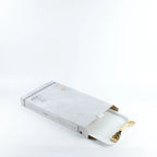 Bandeja Decorativa em Aço Inox - Branco e Dourado