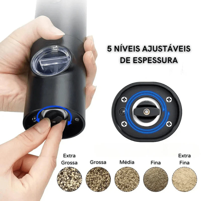 Moedor de Pimenta Temperos Sal Himalaia Elétrico