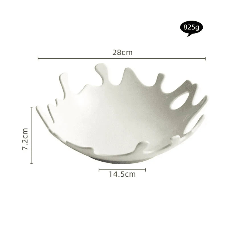 Saladeira Prato de Cerâmica Irregular Mesa Posta
